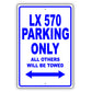 Lexus Lx 570 Parking Only All Others Will Be Towed Aluminum Decor Garage Sign
