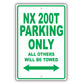 Lexus Nx 200t Parking Only All Others Will Be Towed Aluminum Decor Garage Sign