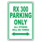 Lexus Rx 300 Parking Only All Others Will Be Towed Aluminum Decor Garage Sign