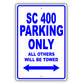 Lexus Sc 400 Parking Only All Others Will Be Towed Aluminum Decor Garage Sign