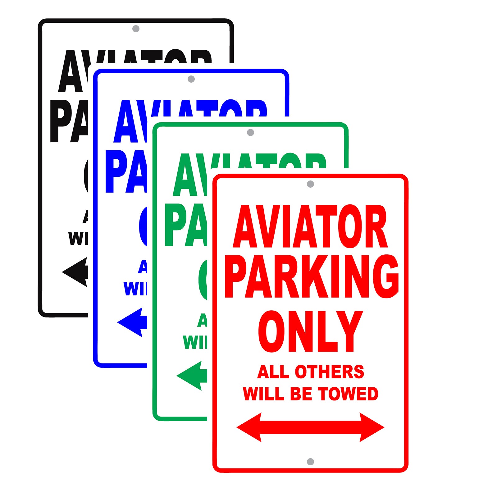 Lincoln Aviator Parking Only All Others Will Be Towed Aluminum Decor Garage Sign
