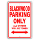 Lincoln Blackwood Parking Only All Others Will Be Towed Aluminum Decor Garage Sign