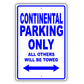 Lincoln Continental Parking Only All Others Will Be Towed Aluminum Decor Garage Sign