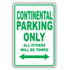 Lincoln Continental Parking Only All Others Will Be Towed Aluminum Decor Garage Sign