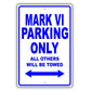 Lincoln Mark Vi Parking Only All Others Will Be Towed Aluminum Decor Garage Sign