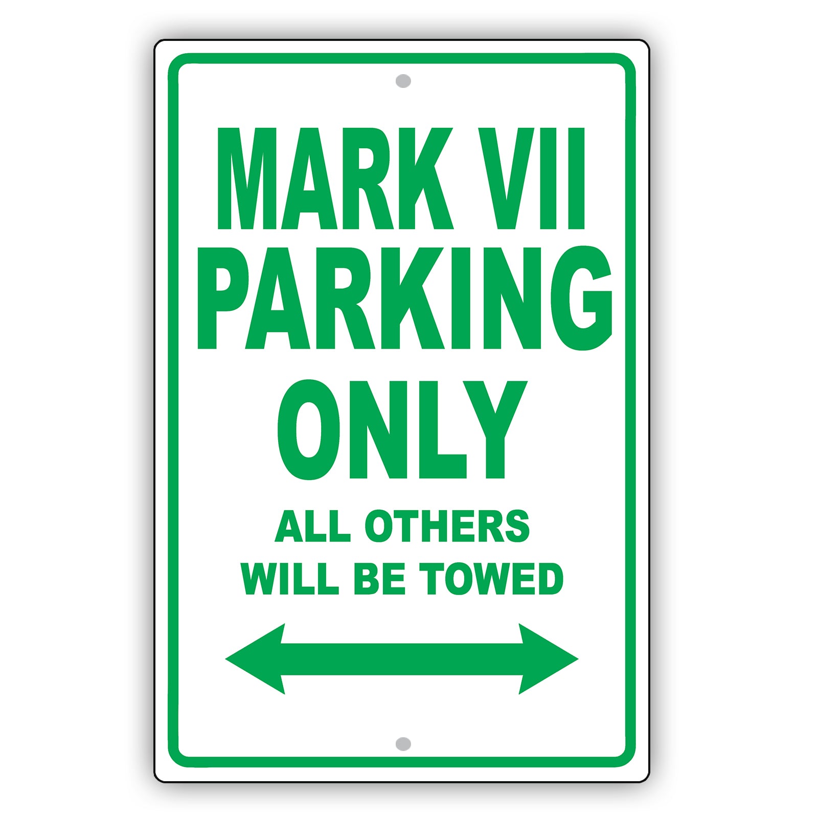 Lincoln Mark Vii Parking Only All Others Will Be Towed Aluminum Decor Garage Sign