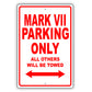 Lincoln Mark Vii Parking Only All Others Will Be Towed Aluminum Decor Garage Sign