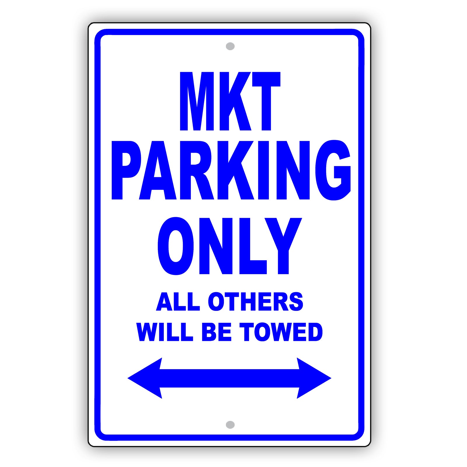 Lincoln Mkt Parking Only All Others Will Be Towed Aluminum Decor Garage Sign