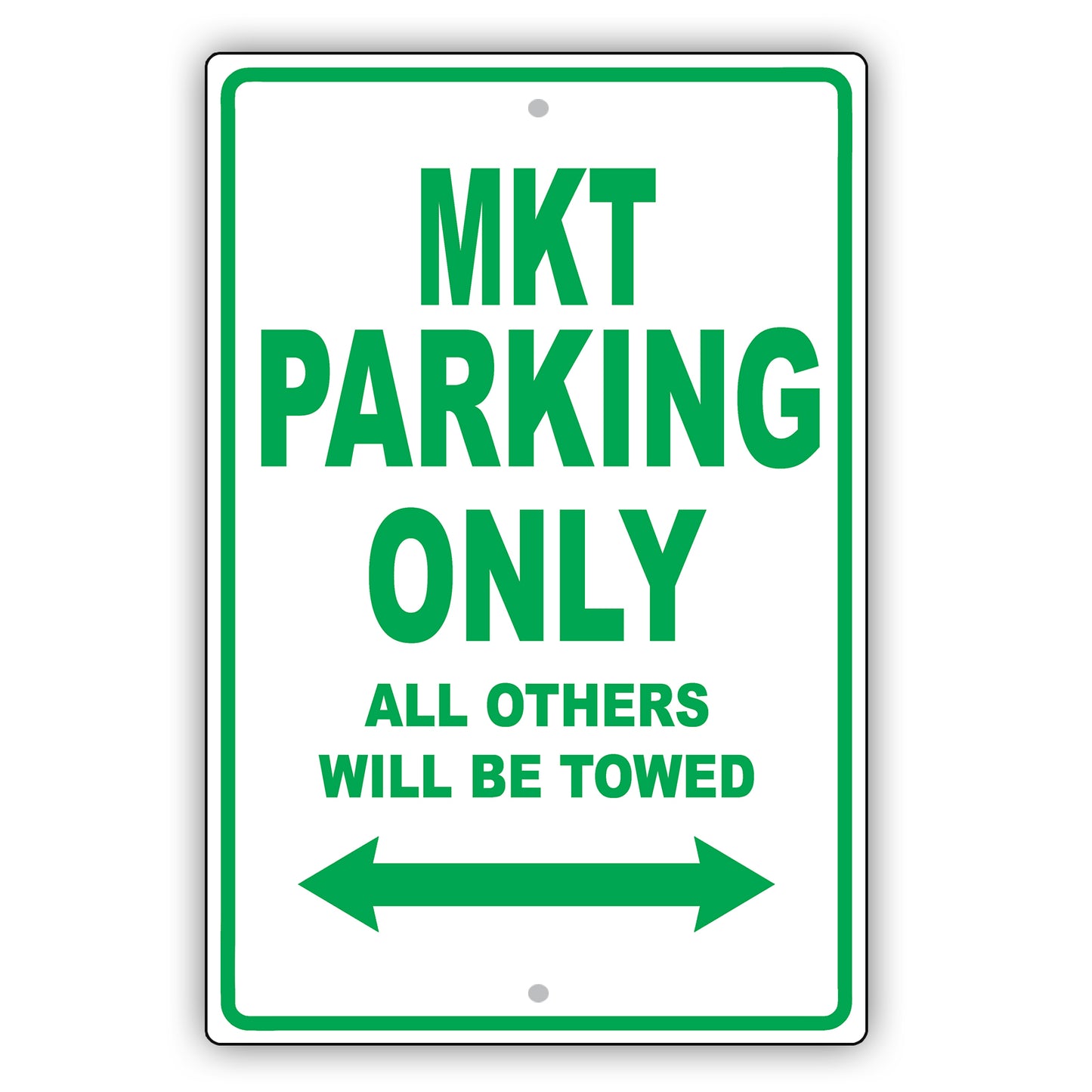 Lincoln Mkt Parking Only All Others Will Be Towed Aluminum Decor Garage Sign