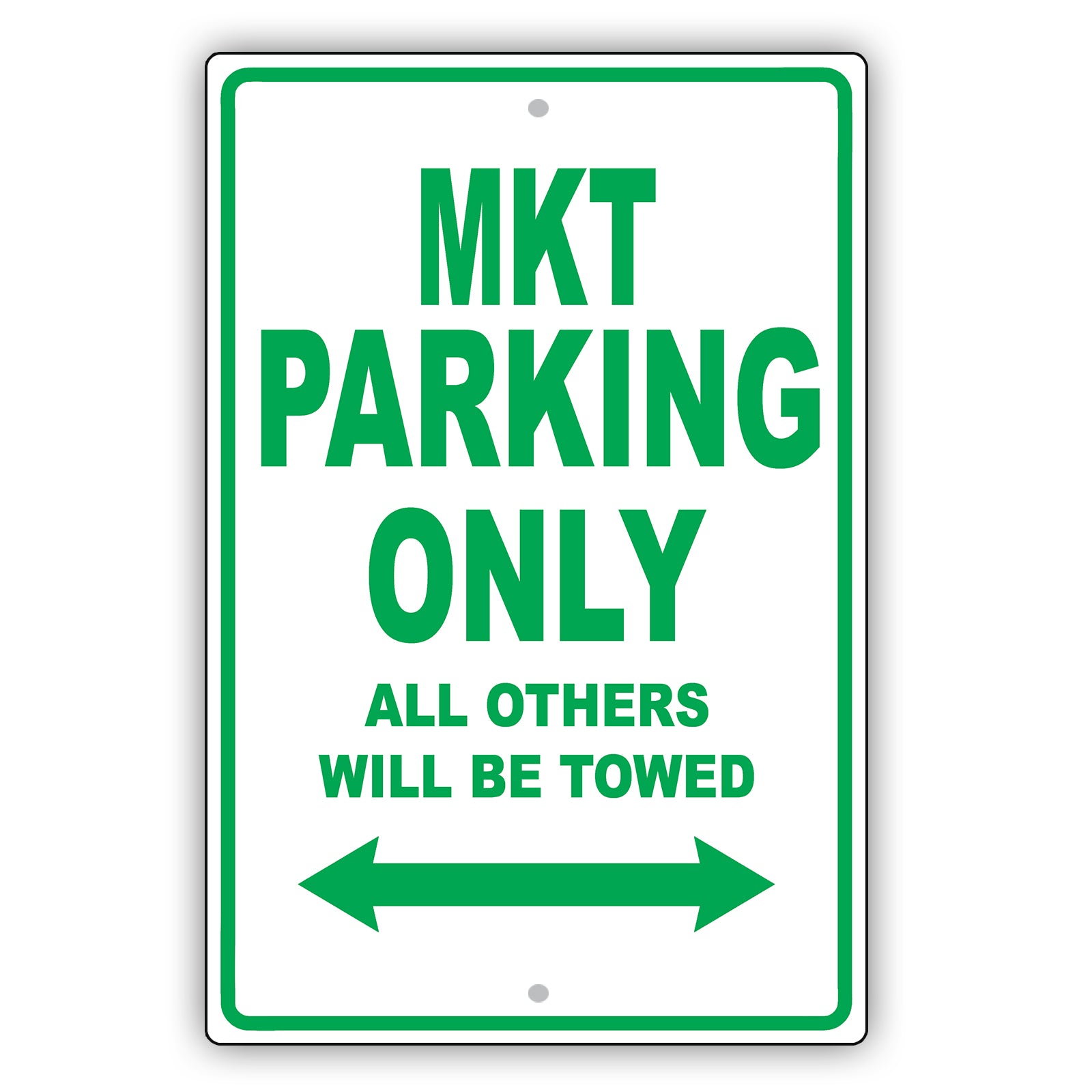 Lincoln Mkt Parking Only All Others Will Be Towed Aluminum Decor Garage Sign
