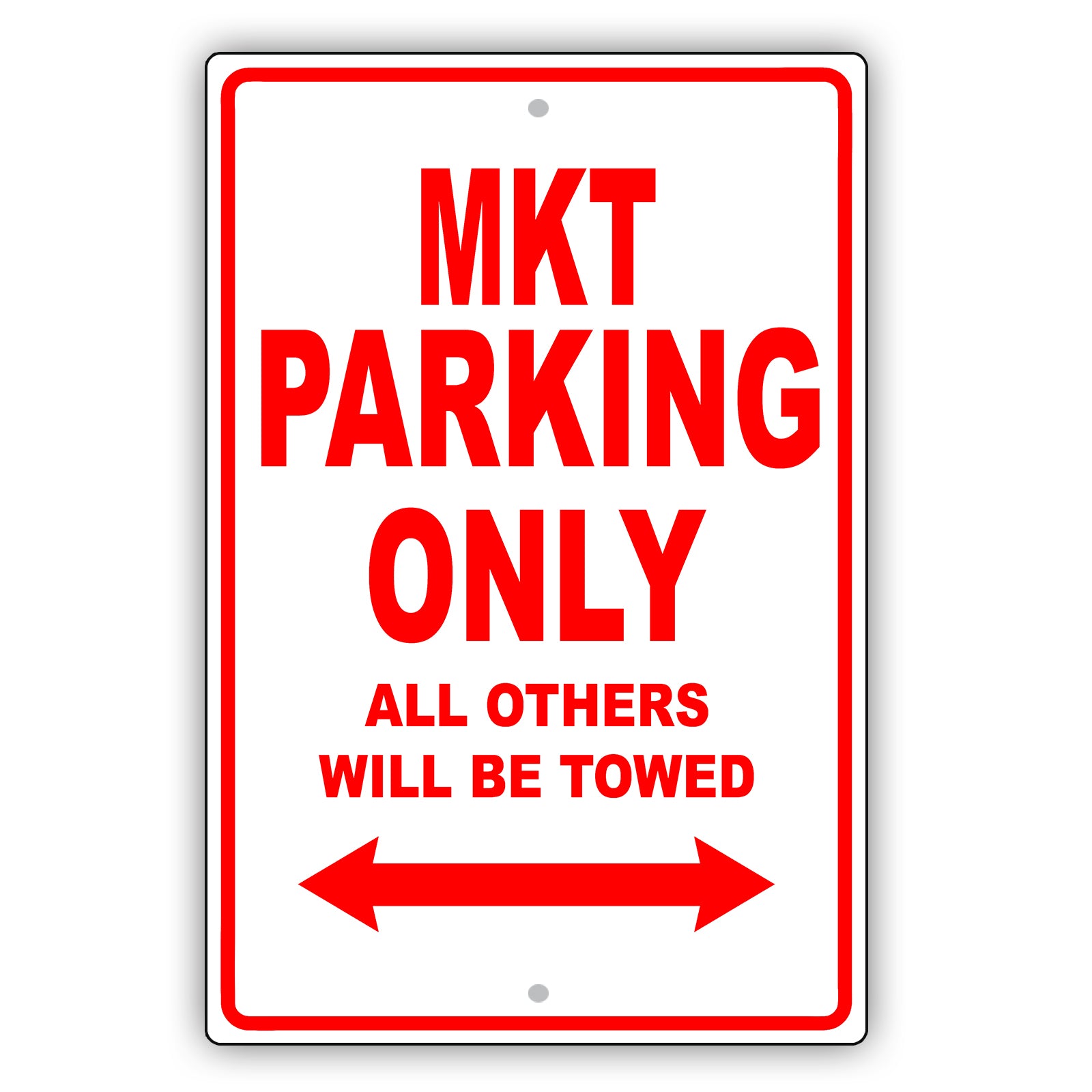 Lincoln Mkt Parking Only All Others Will Be Towed Aluminum Decor Garage Sign