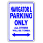 Lincoln Navigator L Parking Only All Others Will Be Towed Aluminum Decor Garage Sign