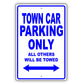 Lincoln Town Car Parking Only All Others Will Be Towed Aluminum Decor Garage Sign