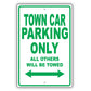 Lincoln Town Car Parking Only All Others Will Be Towed Aluminum Decor Garage Sign