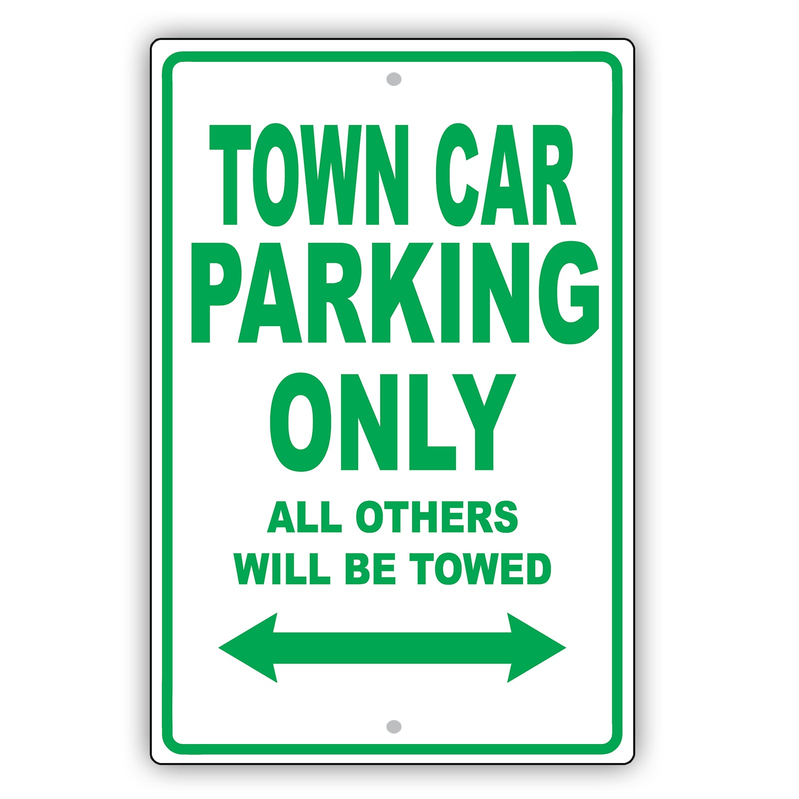 Lincoln Town Car Parking Only All Others Will Be Towed Aluminum Decor Garage Sign