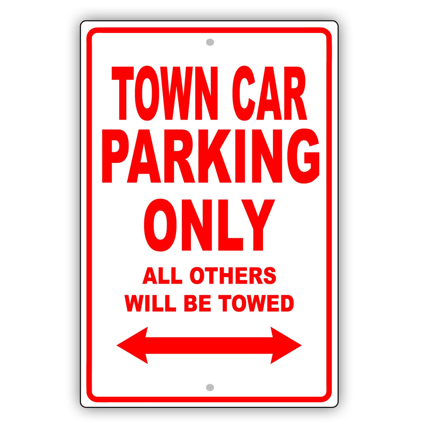 Lincoln Town Car Parking Only All Others Will Be Towed Aluminum Decor Garage Sign