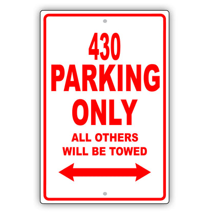 Maserati 430 Parking Only All Others Will Be Towed Aluminum Decor Garage Sign