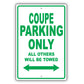 Maserati Coupe Parking Only All Others Will Be Towed Aluminum Decor Garage Sign