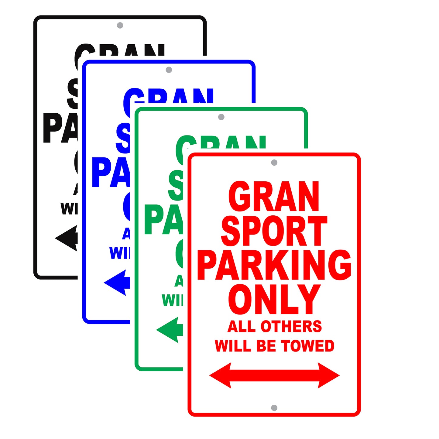Maserati Gransport Parking Only All Others Will Be Towed Aluminum Decor Garage Sign