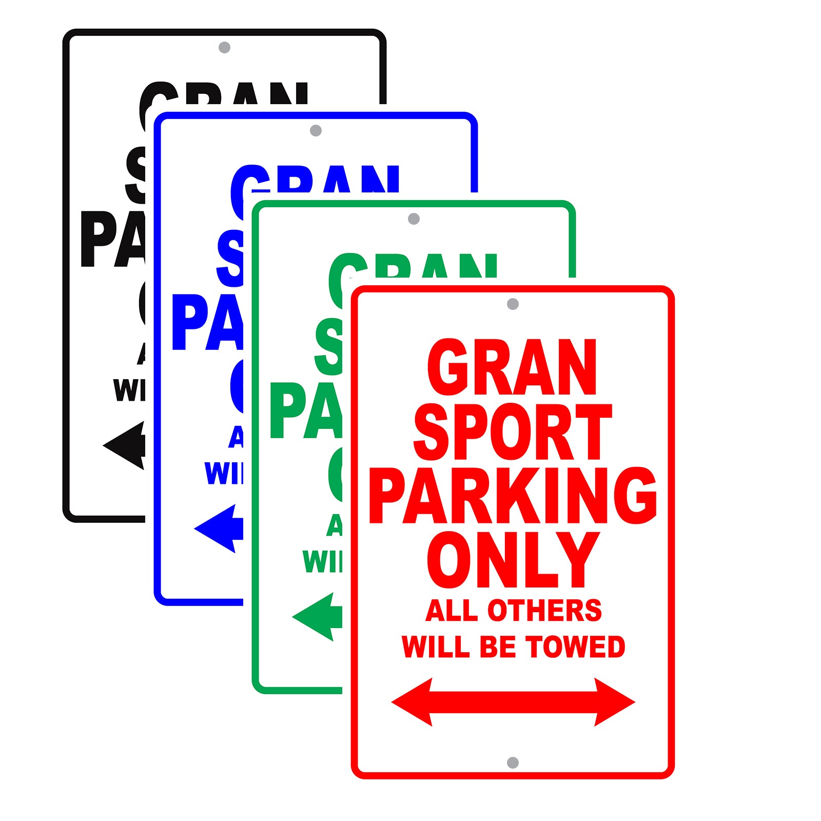 Maserati Gransport Parking Only All Others Will Be Towed Aluminum Decor Garage Sign