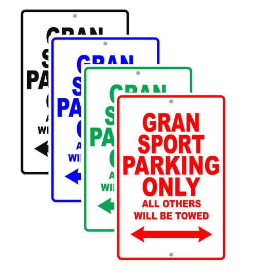 Maserati Gransport Parking Only All Others Will Be Towed Aluminum Decor Garage Sign