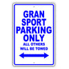 Maserati Gransport Parking Only All Others Will Be Towed Aluminum Decor Garage Sign