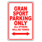 Maserati Gransport Parking Only All Others Will Be Towed Aluminum Decor Garage Sign