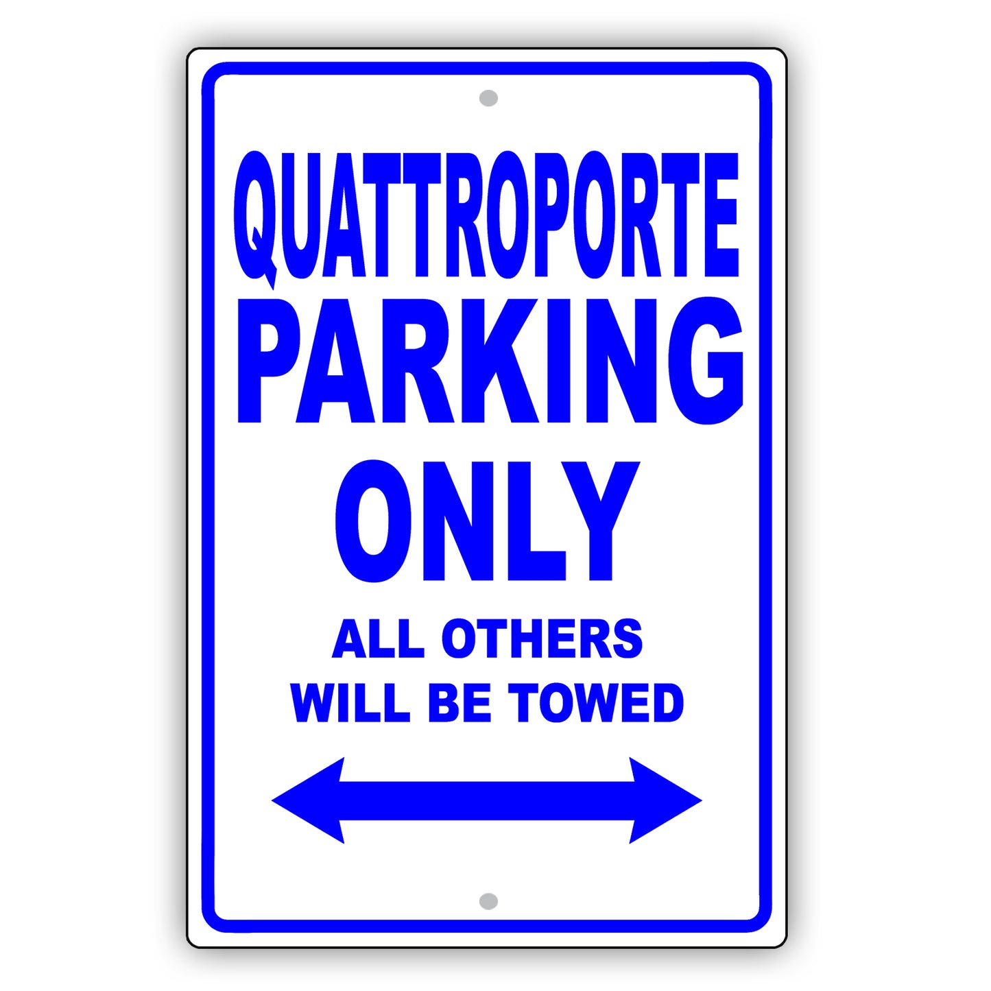 Maserati Quattroporte Parking Only Others Will Be Towed Aluminum Decor Garage Sign