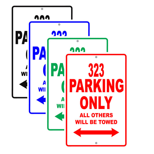 Mazda 323 Parking Only All Others Will Be Towed Aluminum Decor Garage Sign