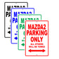 Mazda2 Parking Only All Others Will Be Towed Aluminum Decor Garage Sign