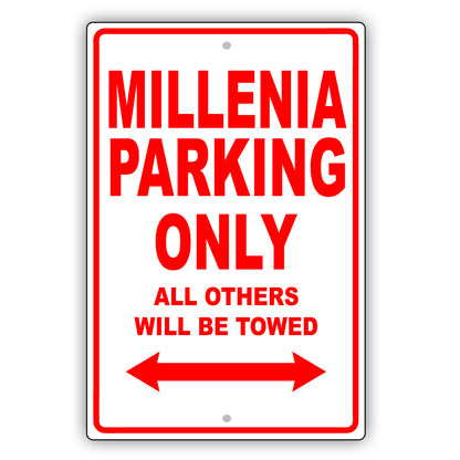 Mazda Millenia Parking Only All Others Will Be Towed Aluminum Decor Garage Sign