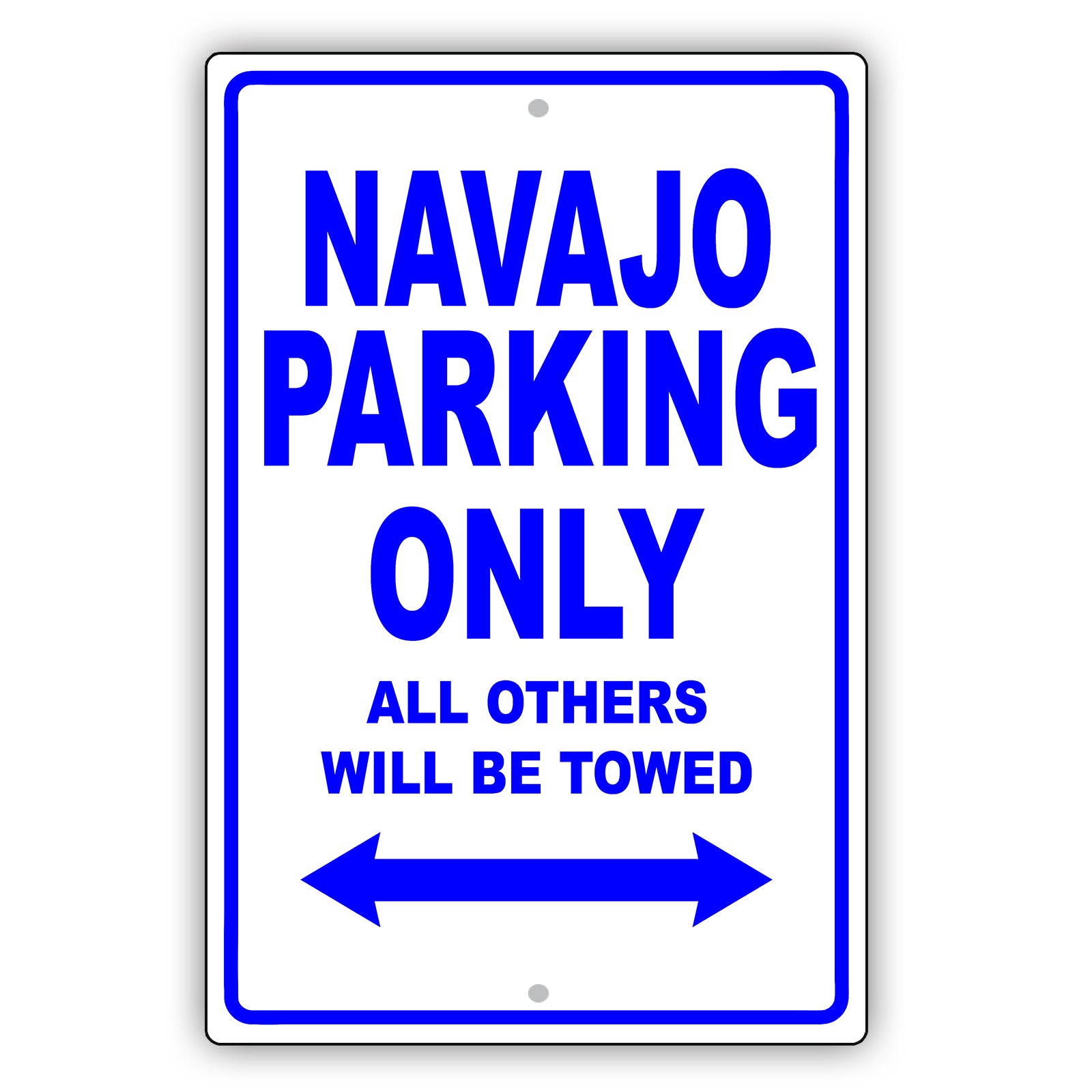 Mazda Navajo Parking Only All Others Will Be Towed Aluminum Decor Garage Sign