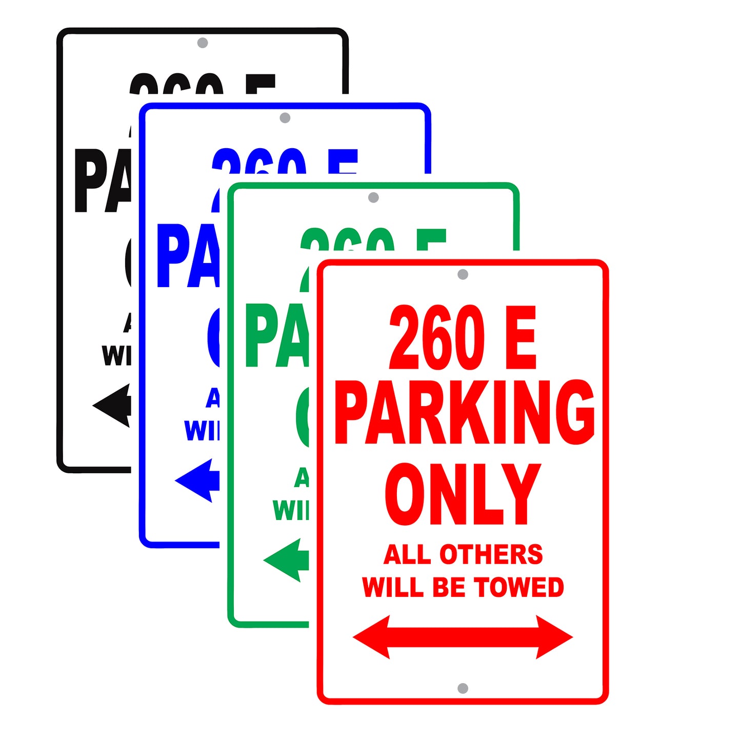 Mercedes Benz 260 E Parking Only All Others Will Be Towed Aluminum Decor Garage Sign