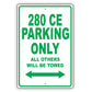 Mercedes Benz 280 Ce Parking Only All Others Will Be Towed Aluminum Decor Garage Sign