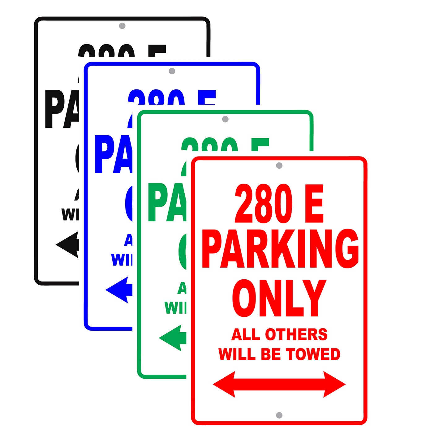 Mercedes Benz 280 E Parking Only All Others Will Be Towed Aluminum Decor Garage Sign