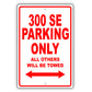 Mercedes Benz 300 Se Parking Only All Others Will Be Towed Aluminum Decor Garage Sign