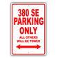 Mercedes Benz 380 Se Parking Only All Others Will Be Towed Aluminum Decor Garage Sign