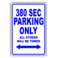 Mercedes Benz 380 Sec Parking Only Others Will Be Towed Aluminum Decor Garage Sign