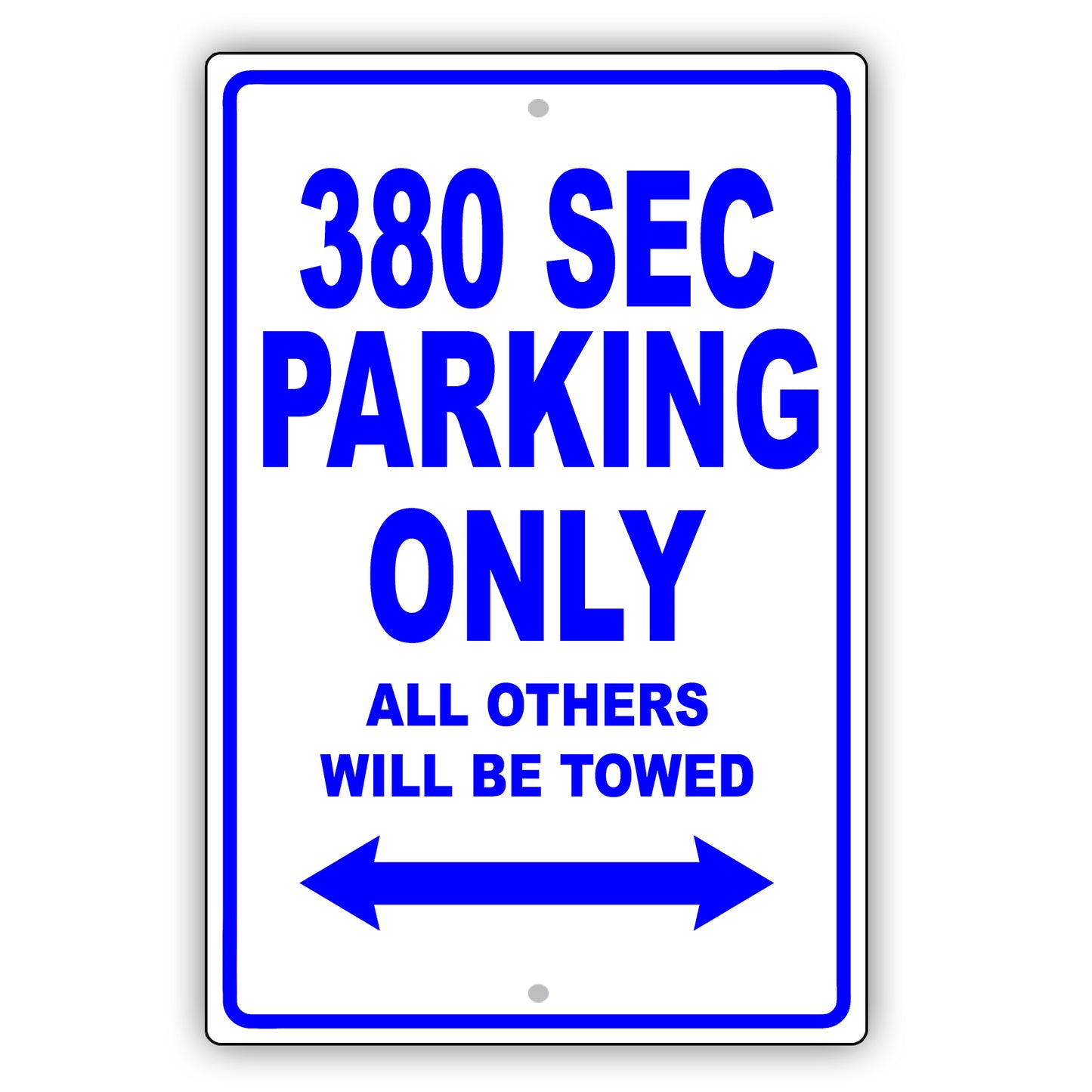 Mercedes Benz 380 Sec Parking Only Others Will Be Towed Aluminum Decor Garage Sign