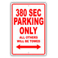 Mercedes Benz 380 Sec Parking Only Others Will Be Towed Aluminum Decor Garage Sign