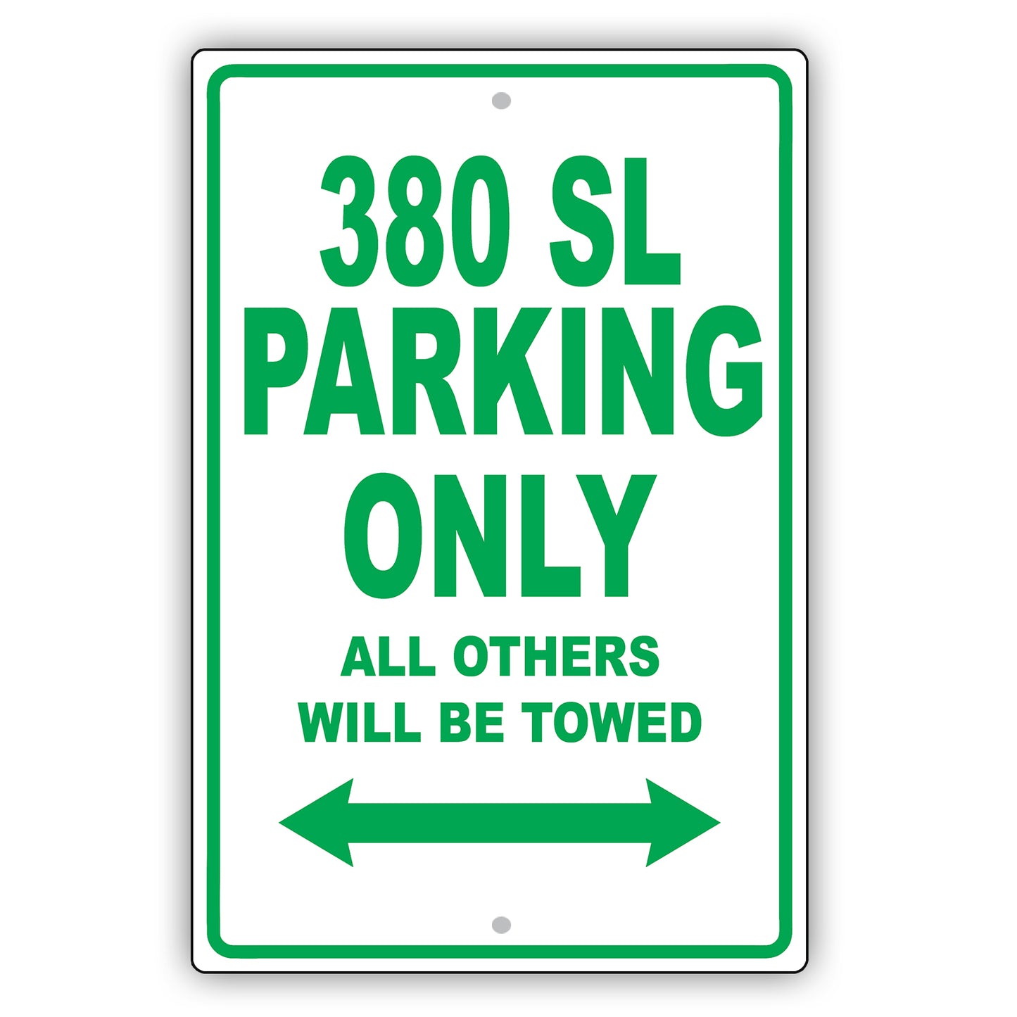 Mercedes Benz 380 Sl Parking Only All Others Will Be Towed Aluminum Decor Garage Sign