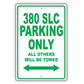 Mercedes Benz 380 Slc Parking Only Others Will Be Towed Aluminum Decor Garage Sign