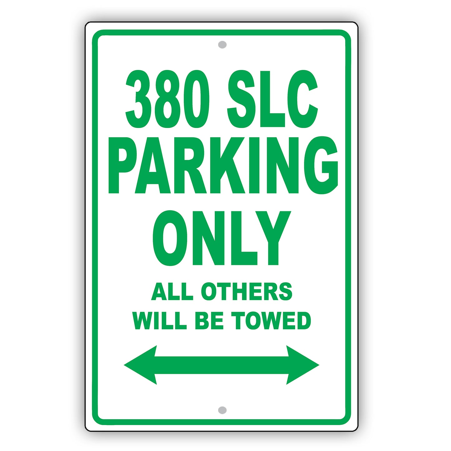 Mercedes Benz 380 Slc Parking Only Others Will Be Towed Aluminum Decor Garage Sign