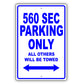 Mercedes Benz 560 Sec Parking Only Others Will Be Towed Aluminum Decor Garage Sign