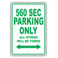Mercedes Benz 560 Sec Parking Only Others Will Be Towed Aluminum Decor Garage Sign