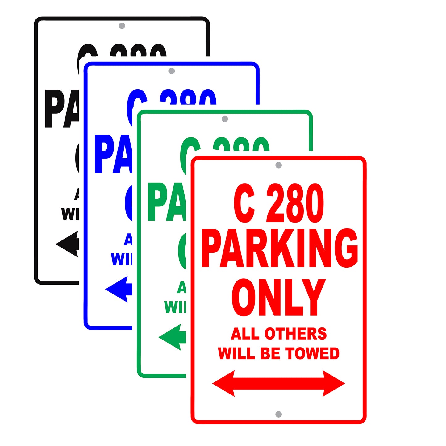 Mercedes Benz C 280 Parking Only All Others Will Be Towed Aluminum Decor Garage Sign