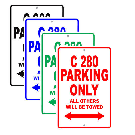 Mercedes Benz C 280 Parking Only All Others Will Be Towed Aluminum Decor Garage Sign