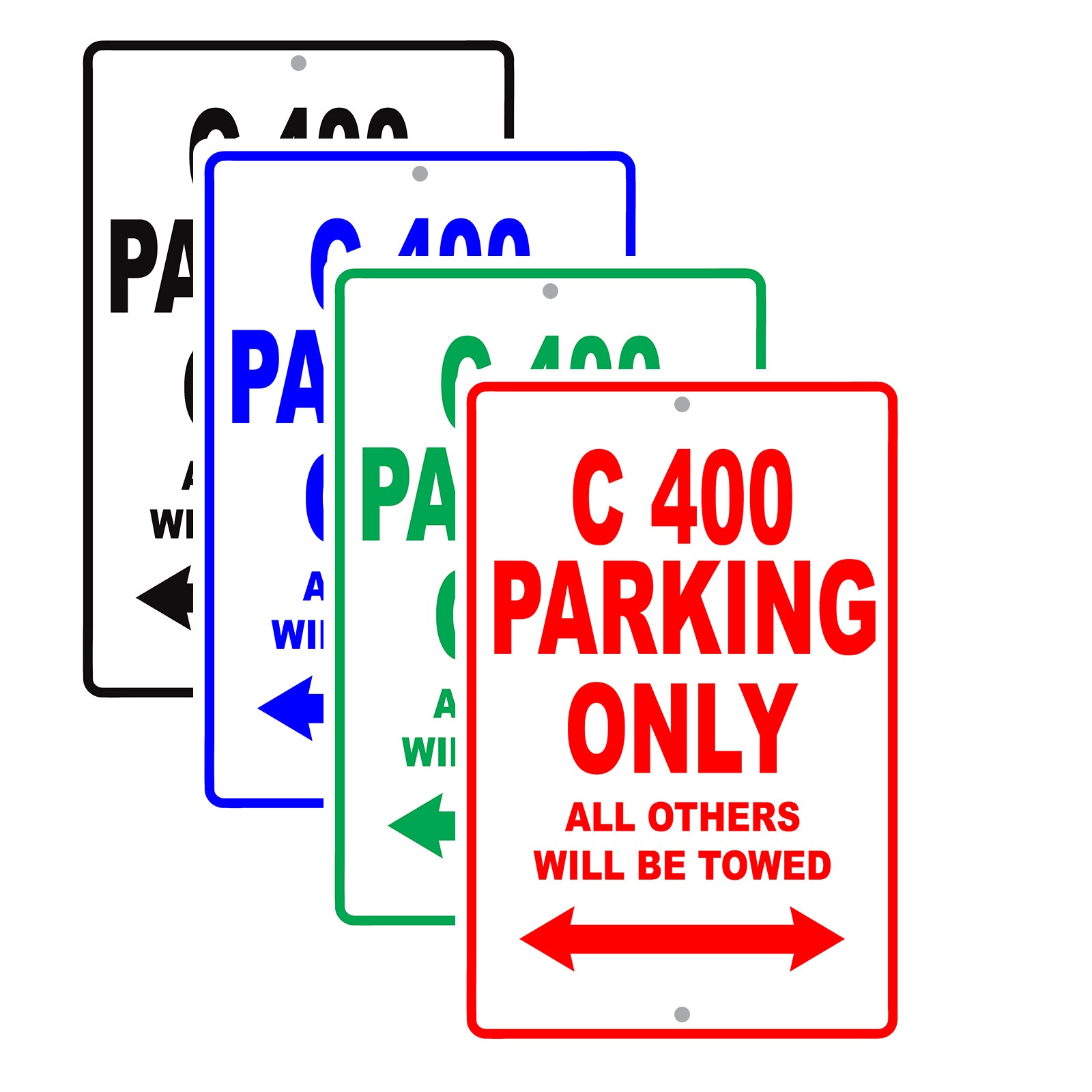 Mercedes Benz C 400 Parking Only All Others Will Be Towed Aluminum Decor Garage Sign