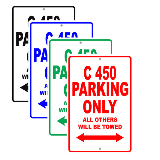 Mercedes Benz C 450 Parking Only All Others Will Be Towed Aluminum Decor Garage Sign