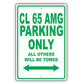 Mercedes Benz Cl 65 Amg Parking Only All Others Will Be Towed Aluminum Garage Sign